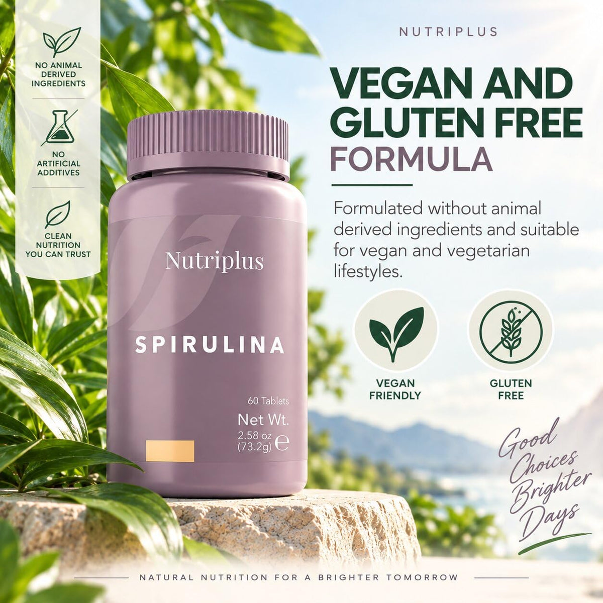FARMASi Nutriplus Spirulina Tablets Vegan - 60 Tablets - image 5