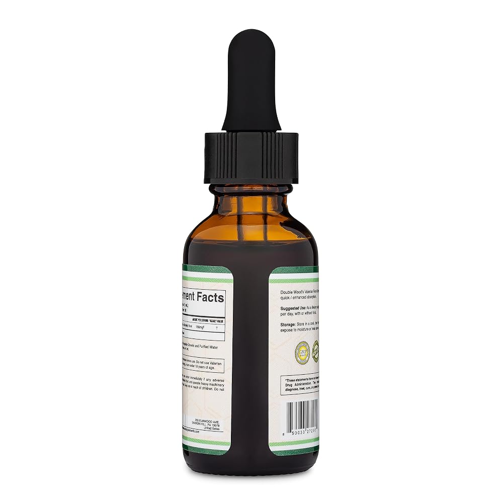 Double Wood Supplements Valerian Root Liquid Drops 168mg - 1 oz - image 7