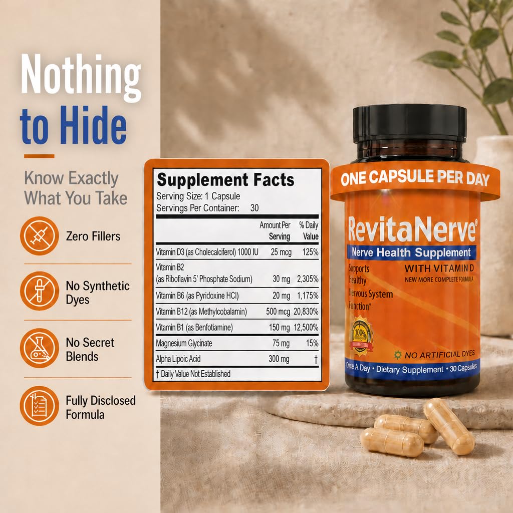 RevitaNerve 7-in-1 Neuropathy Support Alpha Lipoic Acid - image 4