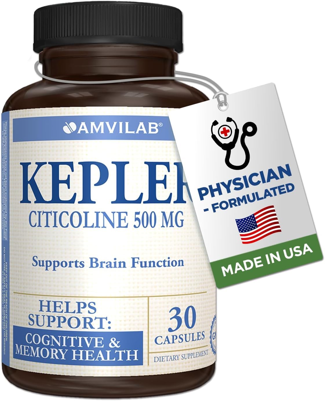 AMVILAB Kepler CDP Choline Supplement 500mg - 30 Capsules - image 6