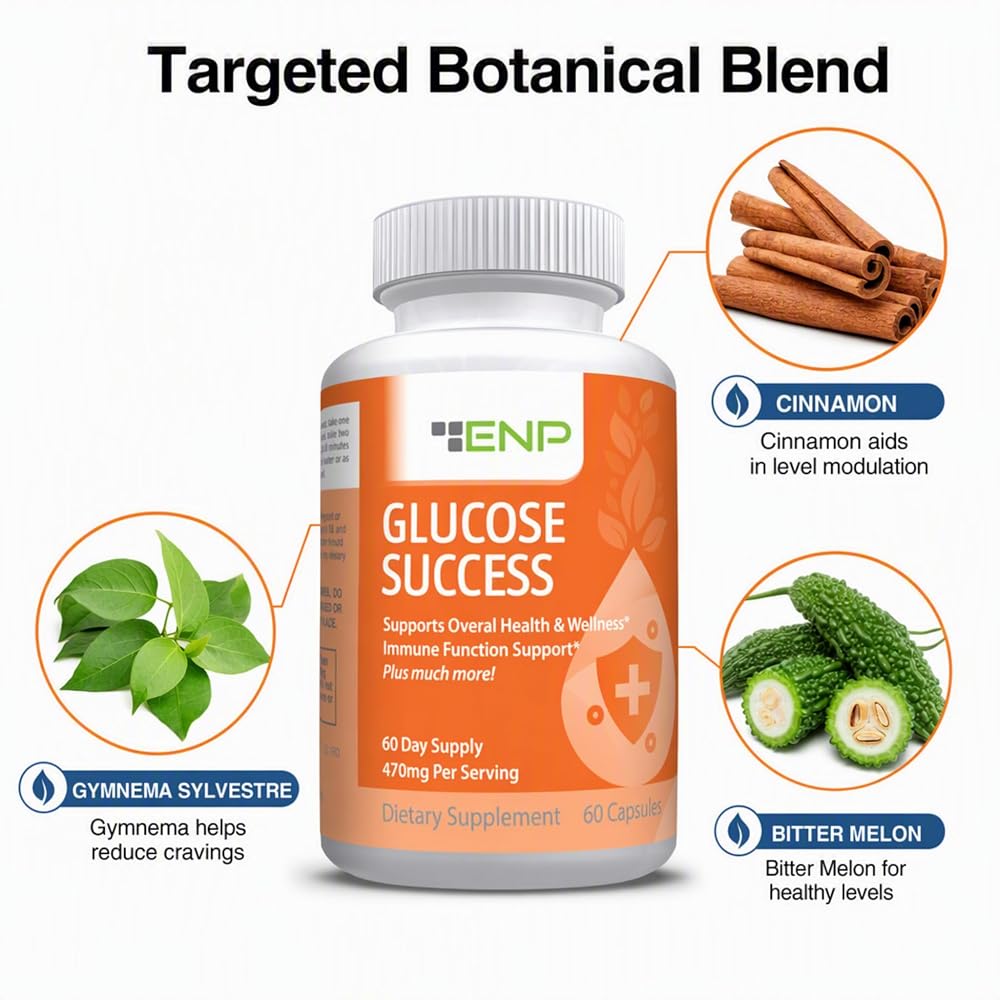 ENP Glucose Success with Cinnamon & Gymnema - 60 Capsules - image 3