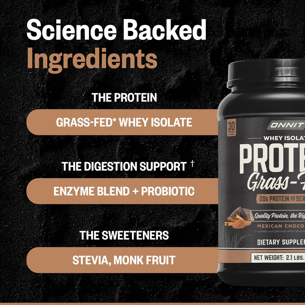 ONNIT Grass Fed Whey Isolate Protein Powder