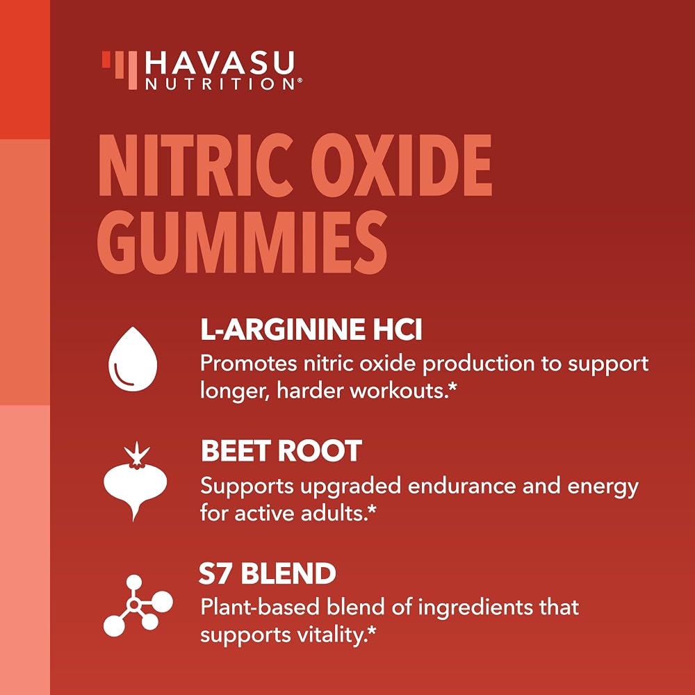 Havasu Nutrition Nitric Oxide Beet Root Gummies with L-Arginine - 90 Count - image 4