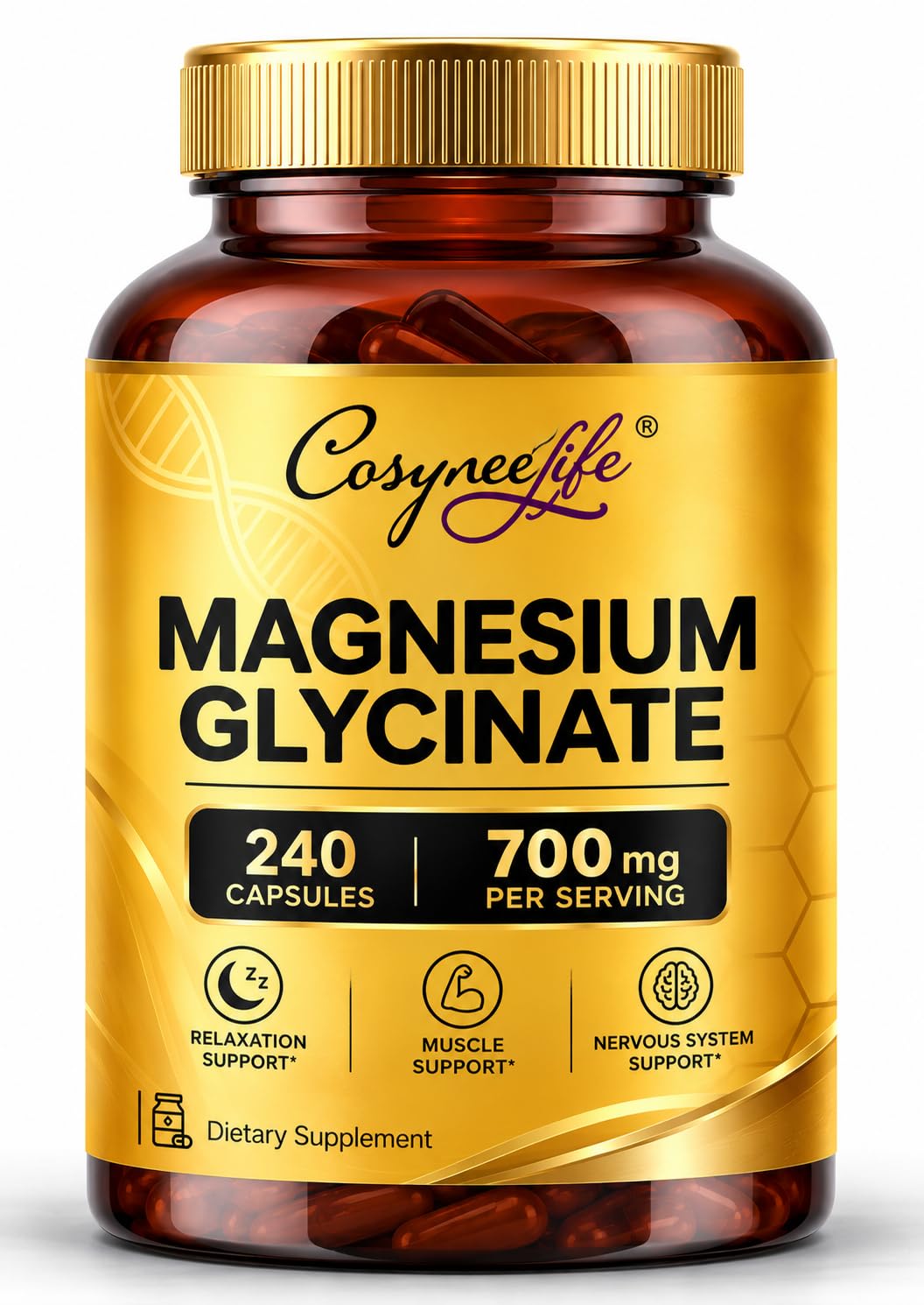 Cosynee Magnesium Glycinate 700mg - 240 Capsules
