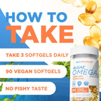 selfevolve Algae Omega 3 1500mg Vegan Softgels - 90 Count - image 5