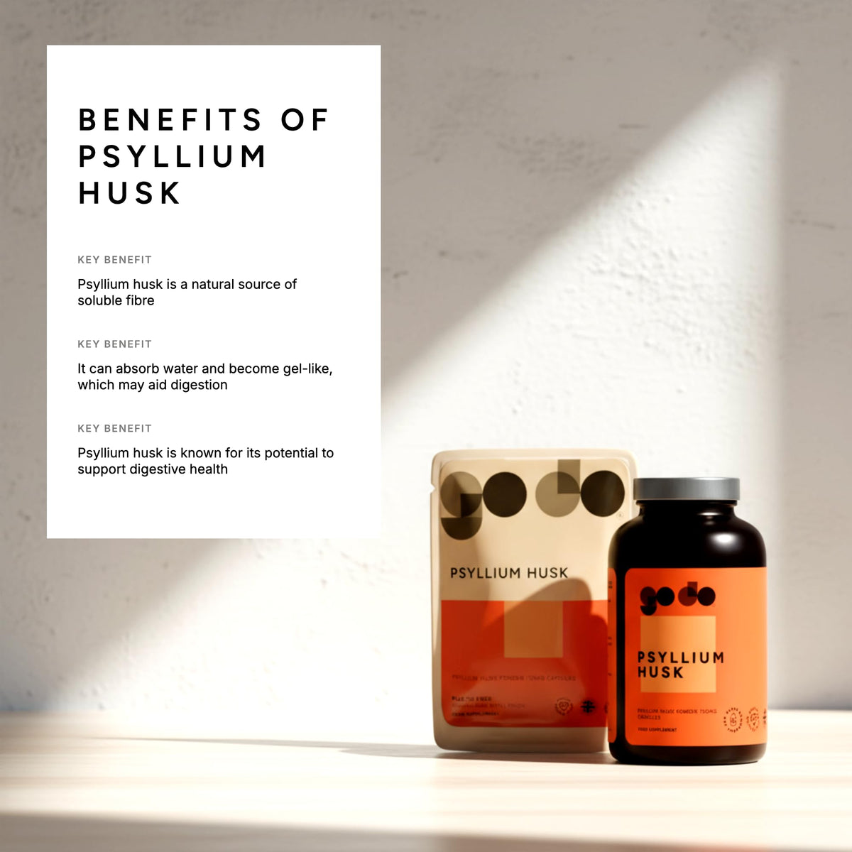 Fitness Health Psyllium Husks Powder 500mg - 60 Capsules - image 2