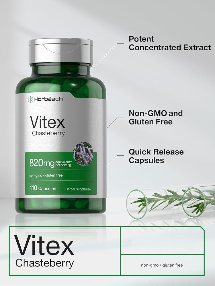 Horbäach Vitex Berry Chasteberry Supplement for Women - 110 Capsules - image 4