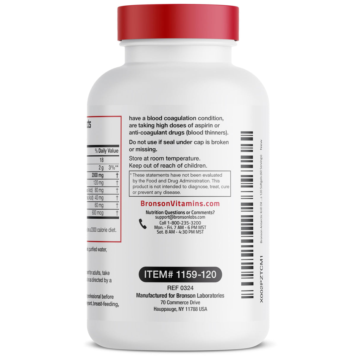 Bronson Antarctic Krill Oil 2000 mg with Omega-3s EPA