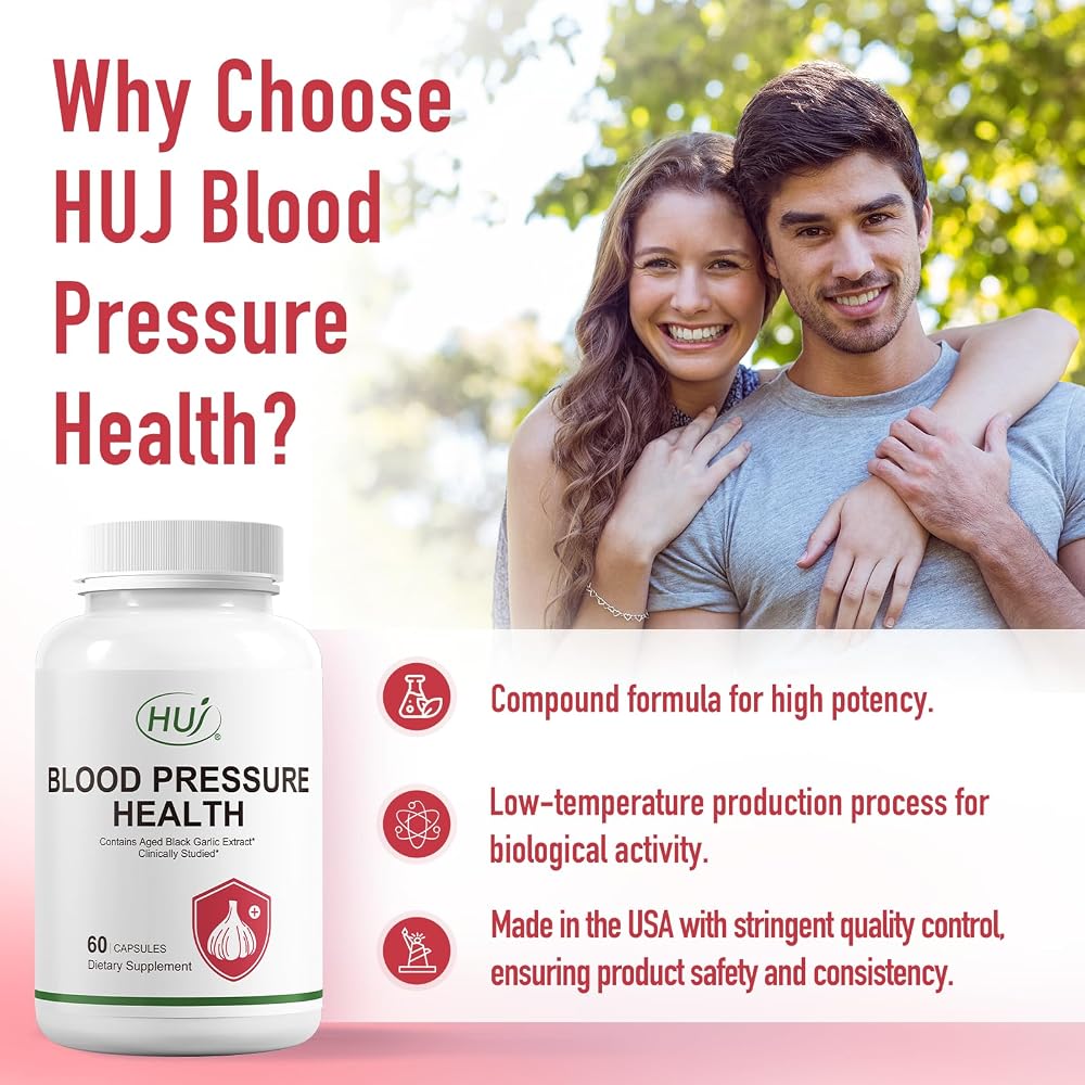 HUJ Blood Pressure Health Supplement Plant-Based - 60 Capsules - image 4