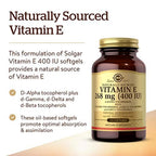 Solgar Vitamin E 400 IU Mixed Tocopherols - 100 Softgels - image 3