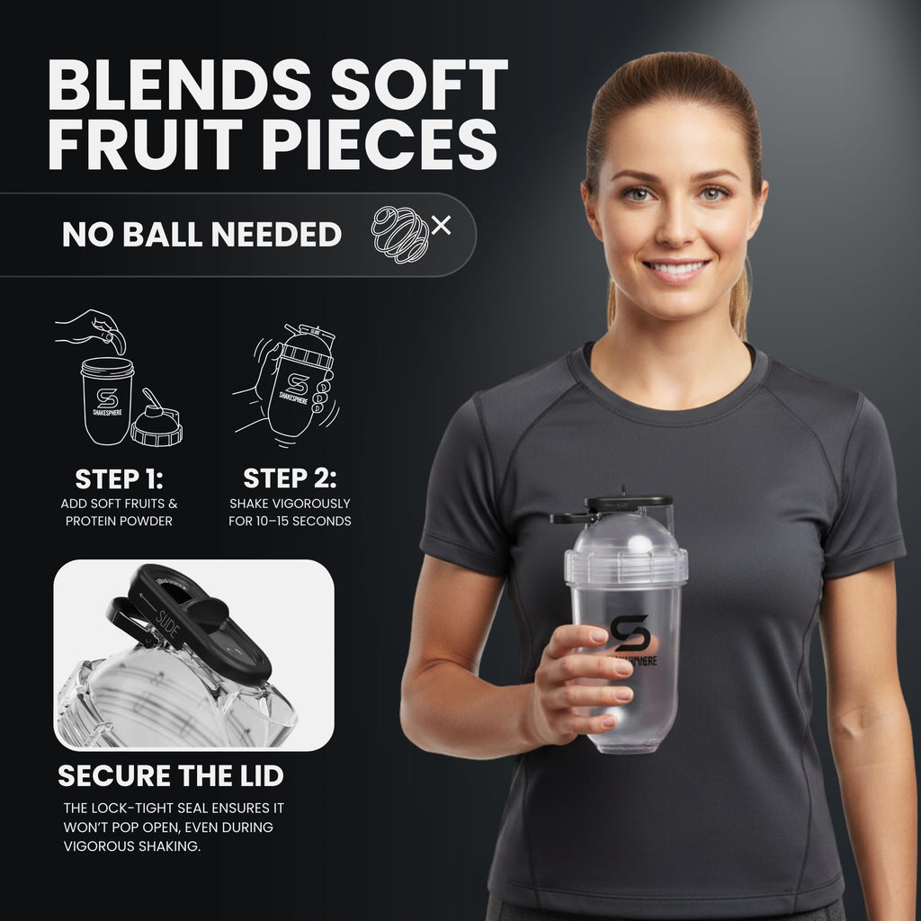 SHAKESPHERE 24oz Bladeless Protein Shaker Bottle - Clear Black - image 7
