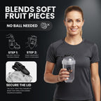 SHAKESPHERE 24oz Bladeless Protein Shaker Bottle - Clear Black - image 7