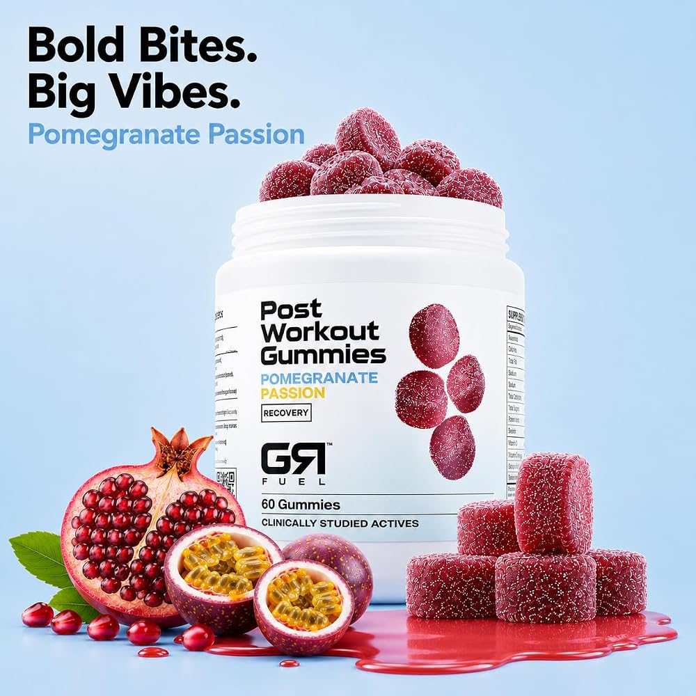 GR Fuel, Post Workout Gummies, Pomegranate Passion