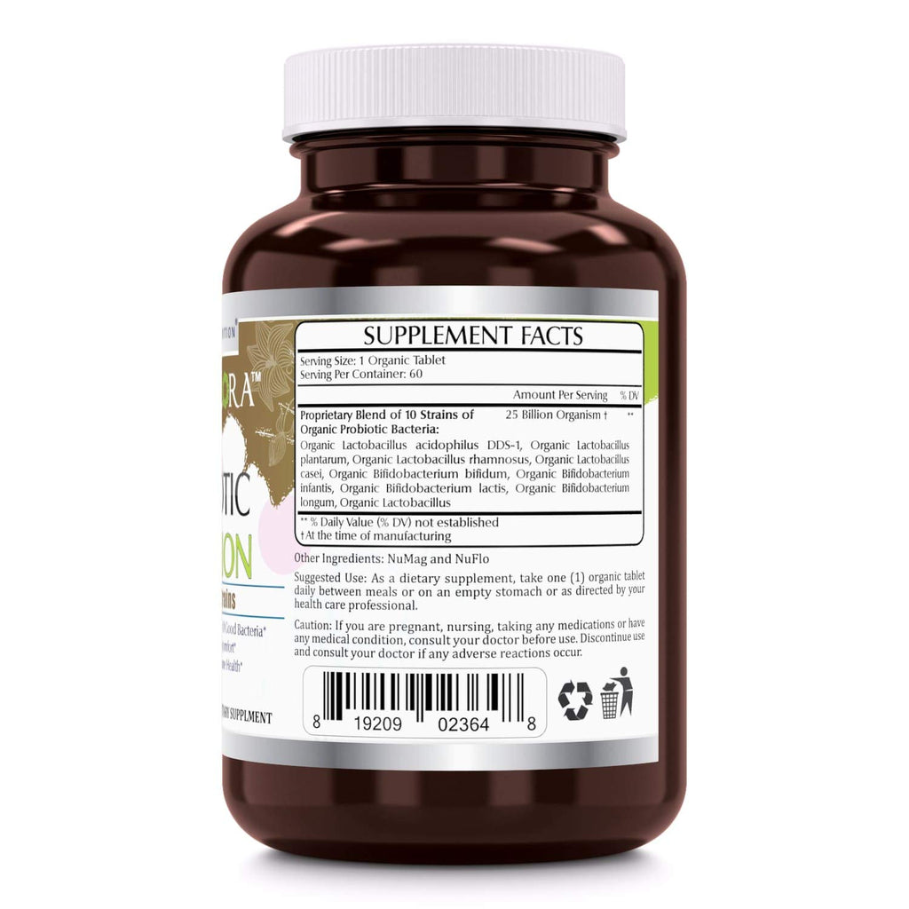 Amazing Flora USDA Certified Organic Probiotic - 60 Tablets - image 3
