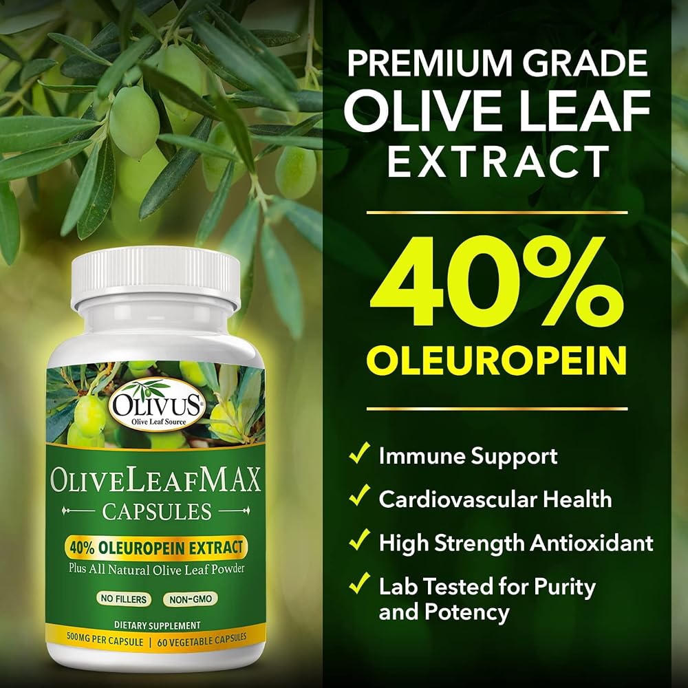 Olivus OliveLeafMAX Olive Leaf Extract (40% Oleuroepin) + Organic - image 10
