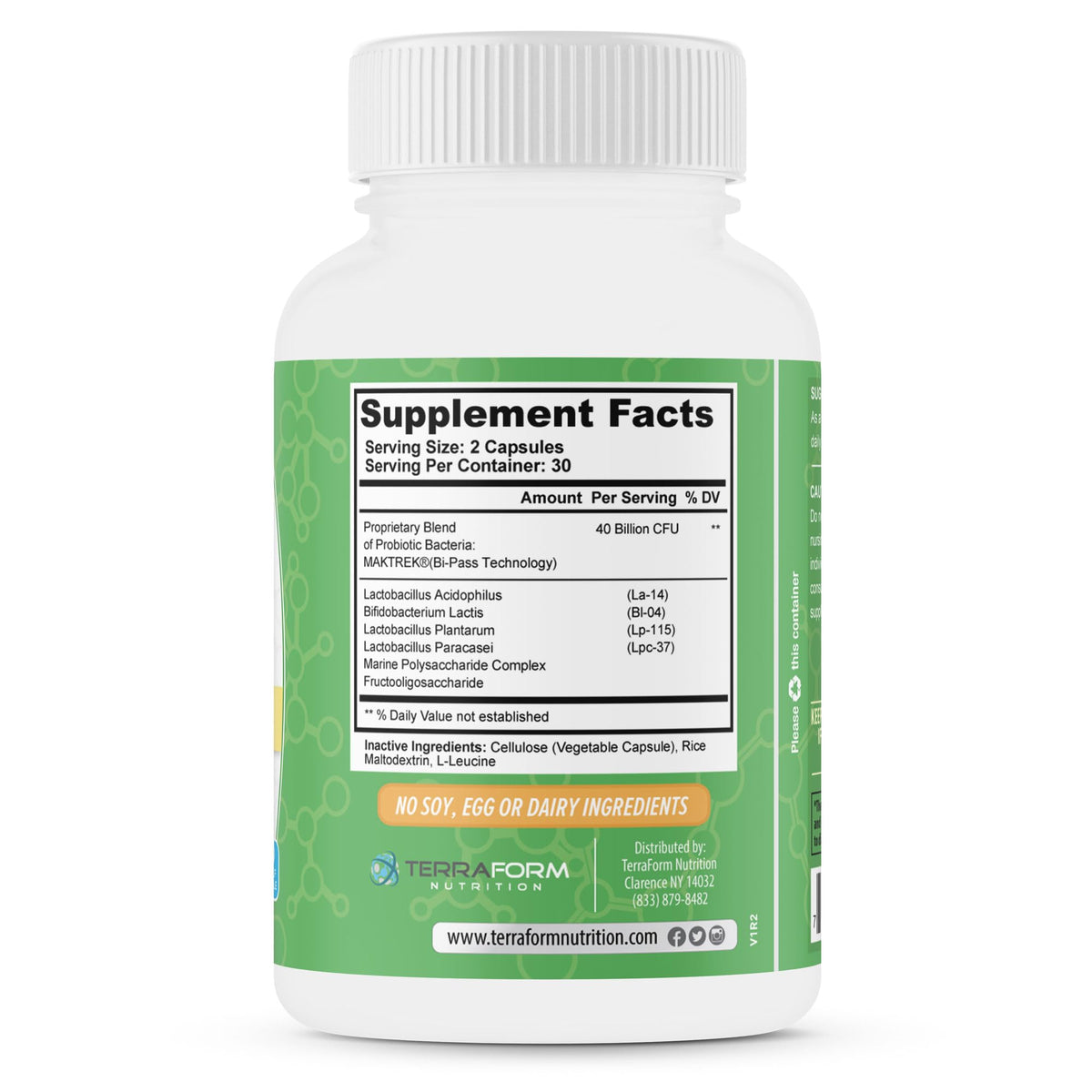 TerraForm Nutrition Prevail Probiotics 40 Billion CFU - 60 Capsules - image 8