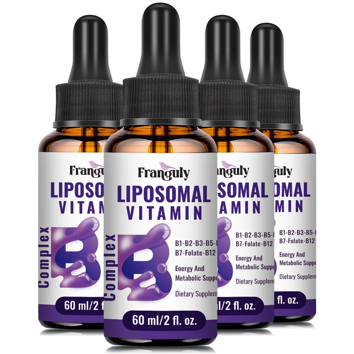 Franguly Liposomal Vitamin B Complex Liquid Sublingual B Complex