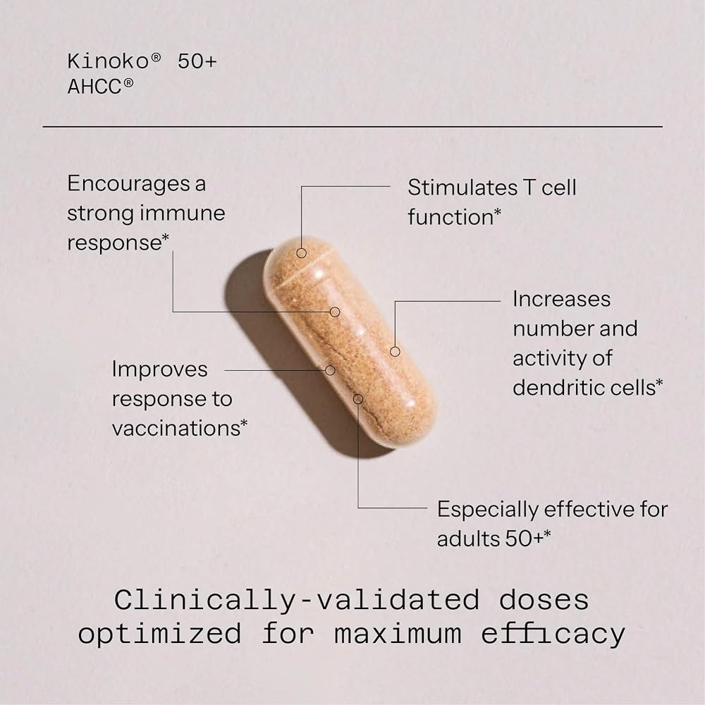 Quality of Life AHCC 50+ Immune Support Supplement - 60 Capsules - image 3