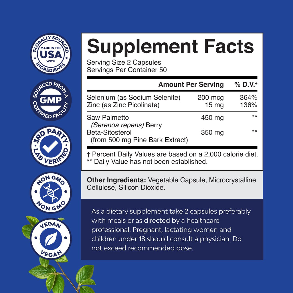 Natures Craft Saw Palmetto for Men with Beta Sitosterol