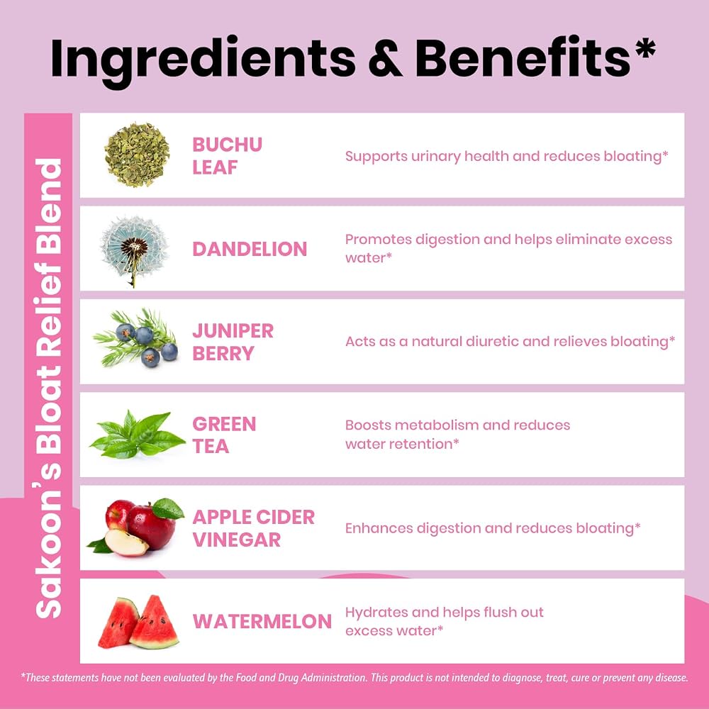 Sakoon Nutrition Bloating Relief Gummies for Women - 60 Gummies - image 6