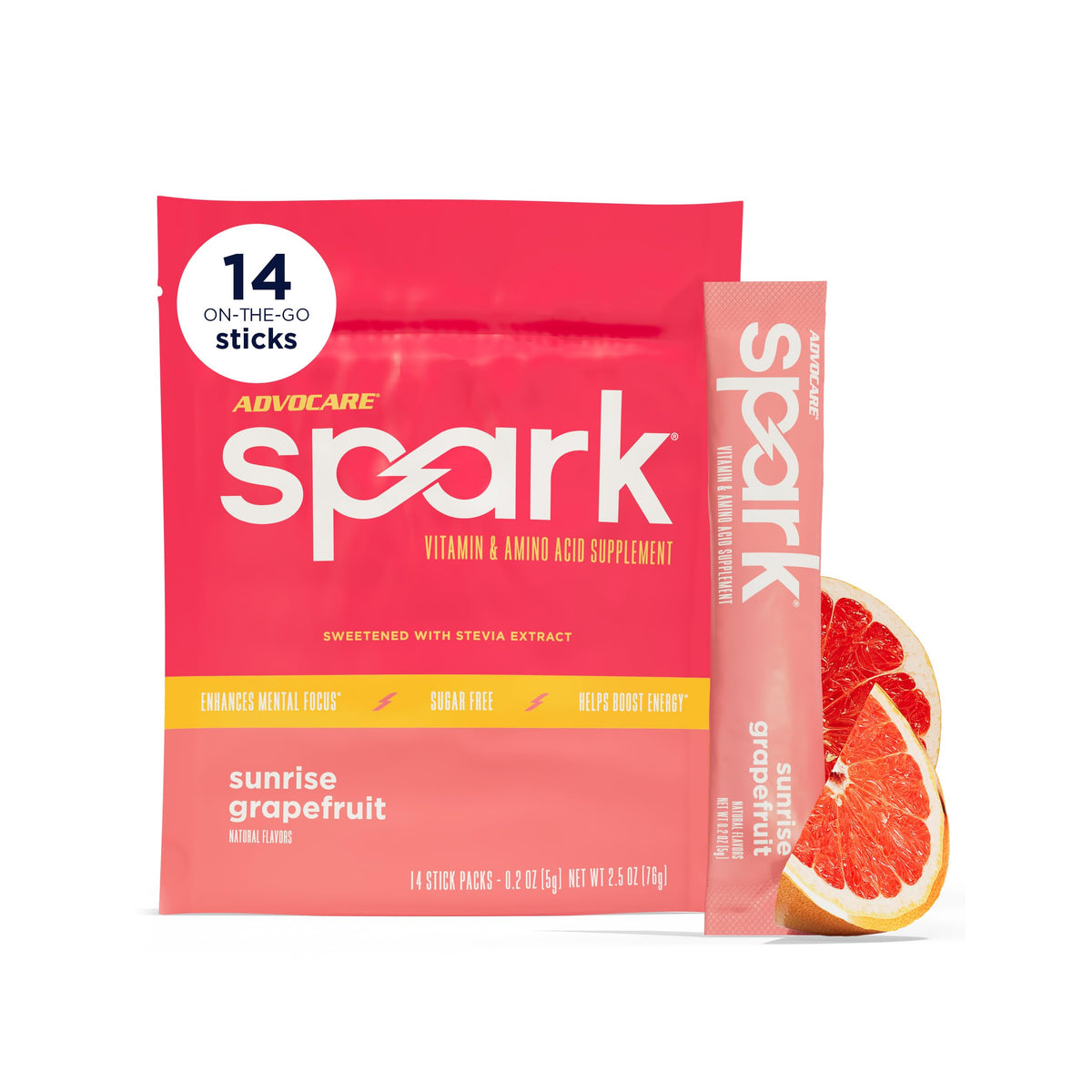 AdvoCare Spark Energy & Focus Drink Mix, Sunrise Grapefruit