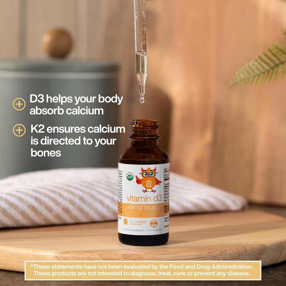 Serawise Organic Liquid Vitamin D3 with K2 - 1 Fl Oz - image 7