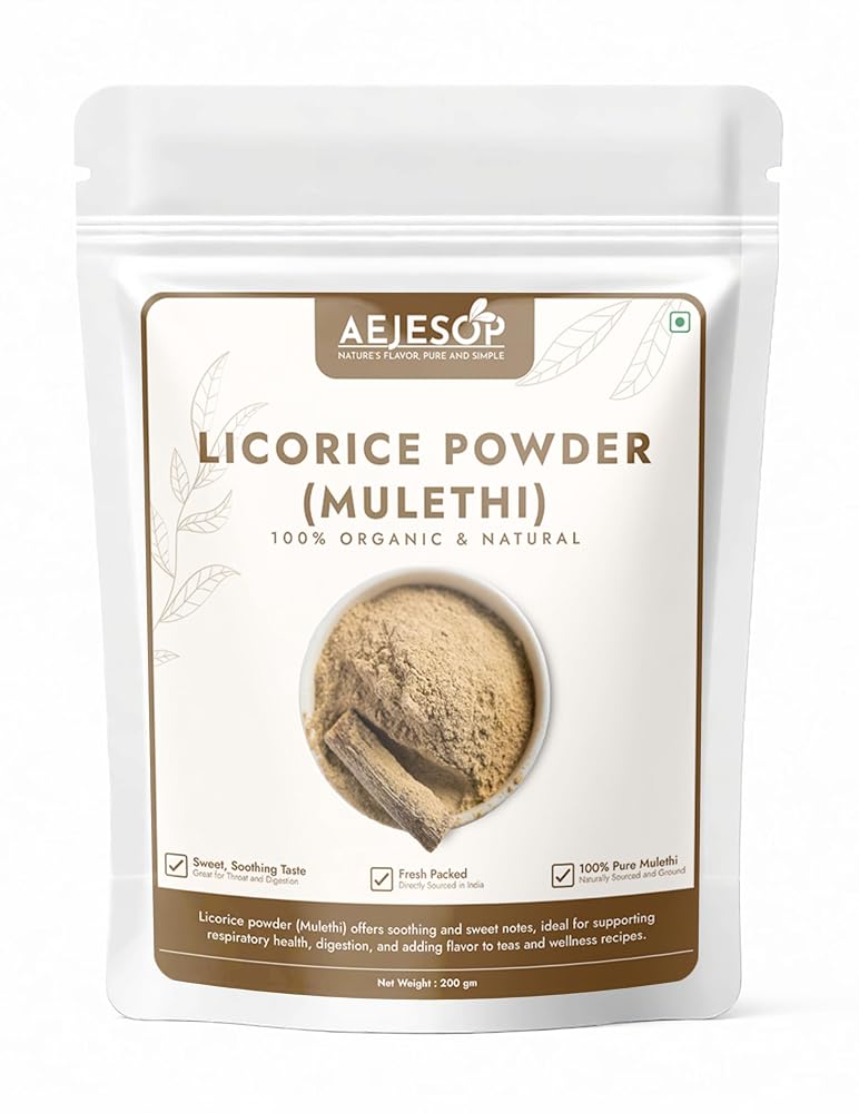 AEJESOP Licorice Root Powder Raw Mulethi - 7 oz
