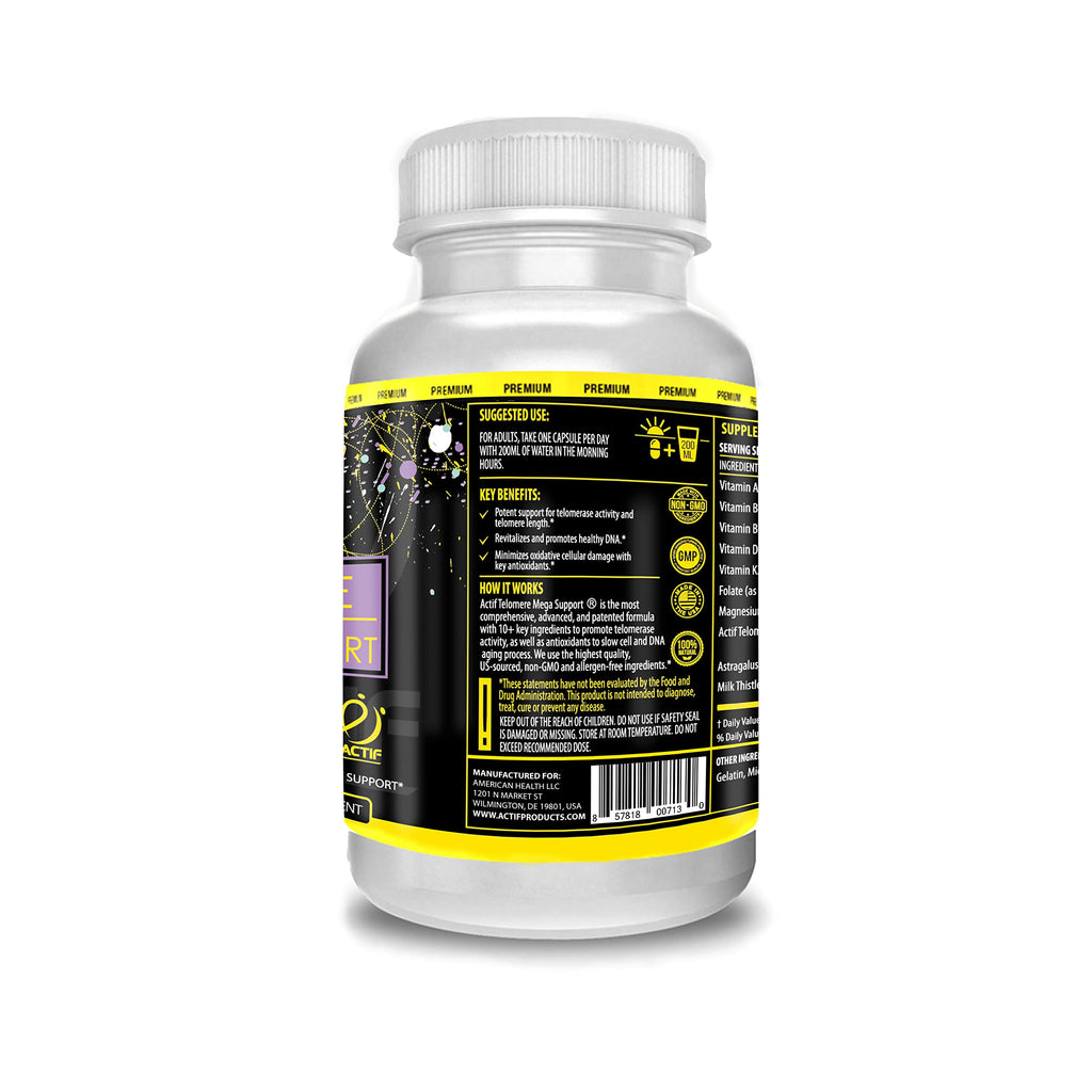 ACTIF Telomere Mega Support 10-in-1 Formula - 60 Capsules - image 4