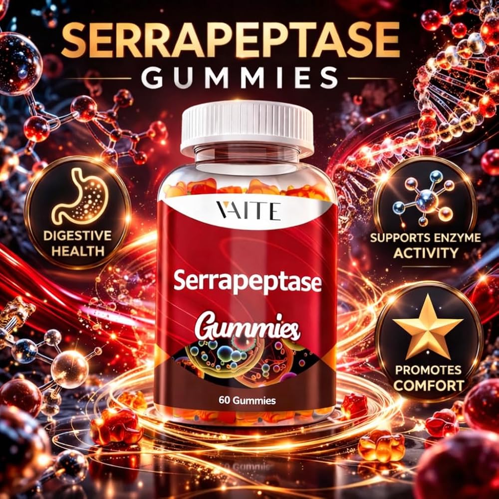 VAITE Serrapeptase 120,000 SPU Proteolytic Enzyme - 60 Gummies - image 2