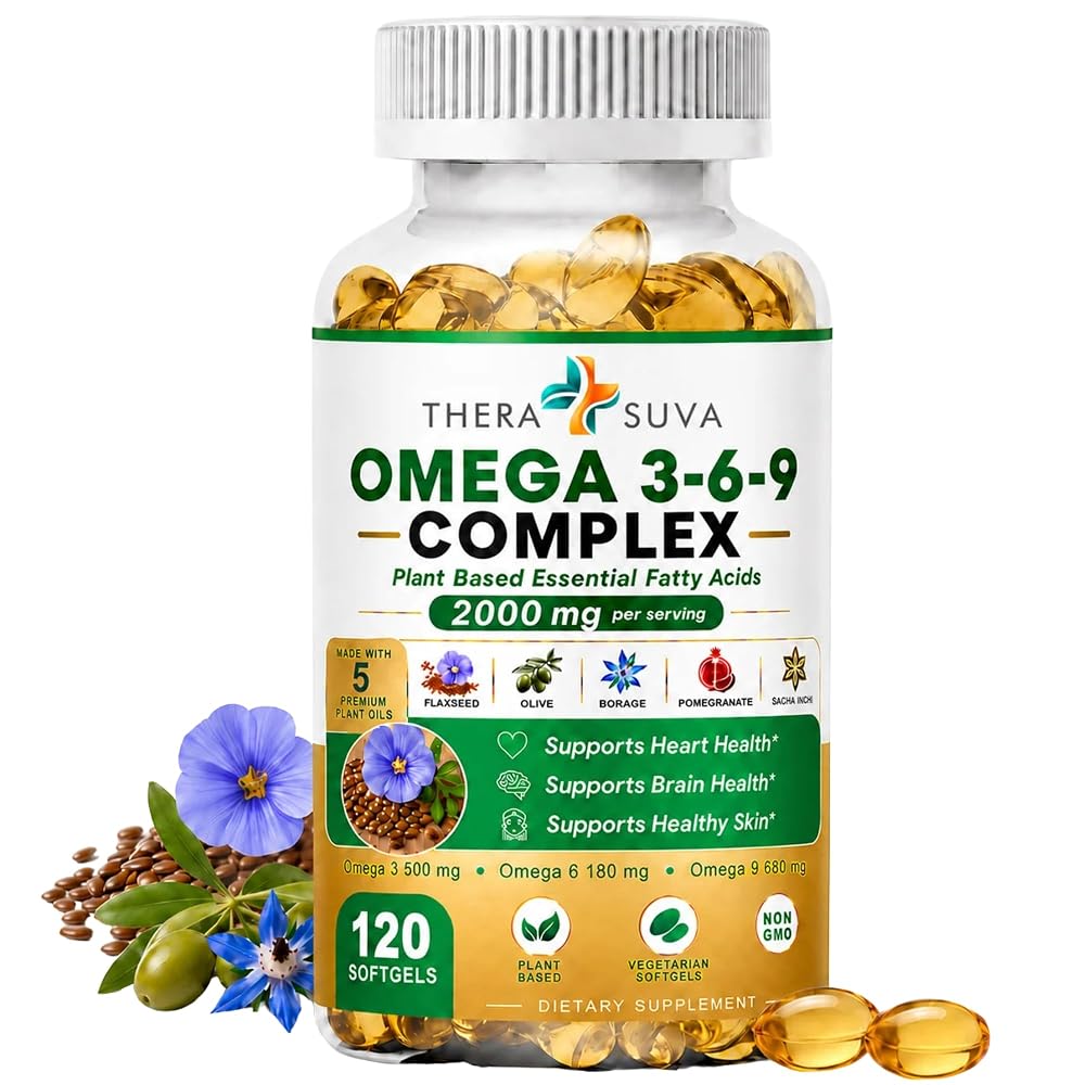 TheraSuva High-Potency Vegan Omega 3-6-9 - 120 Softgels
