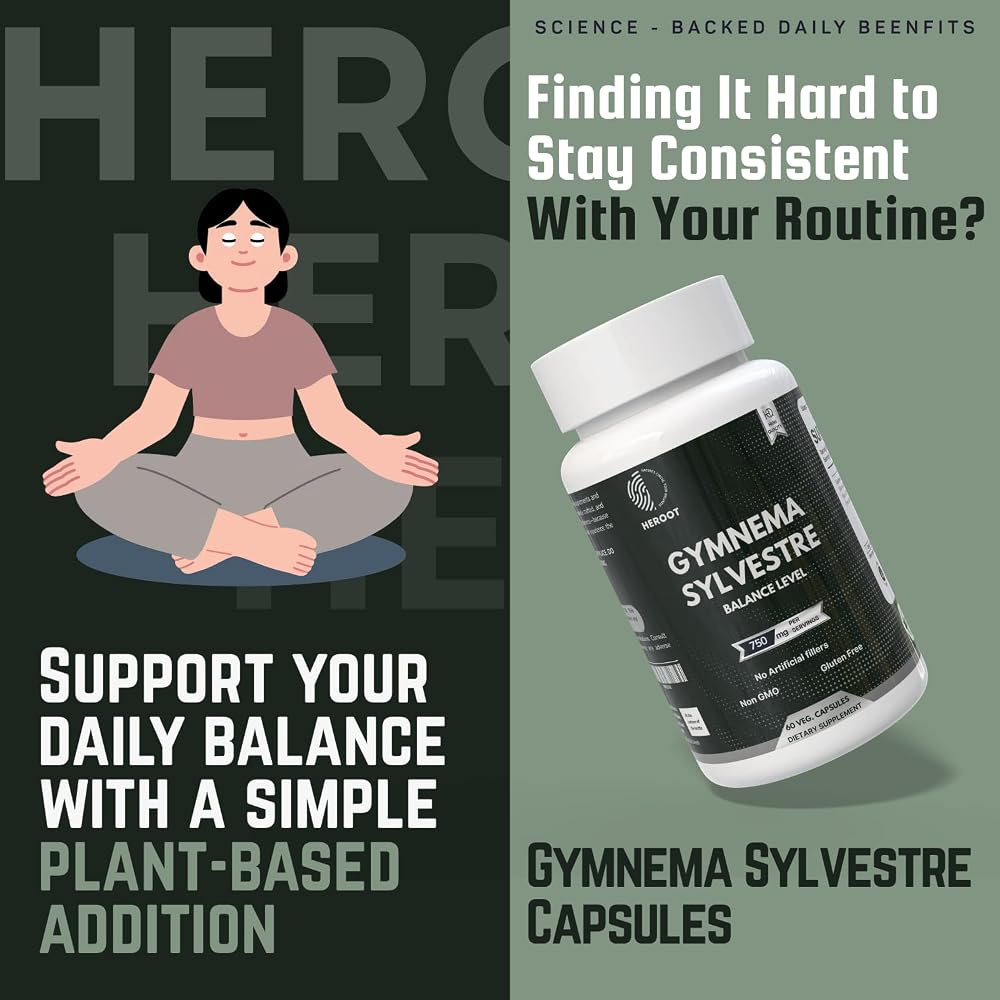 Heroot Gymnema Sylvestre Extract 350 mg - 60 Capsules - image 2