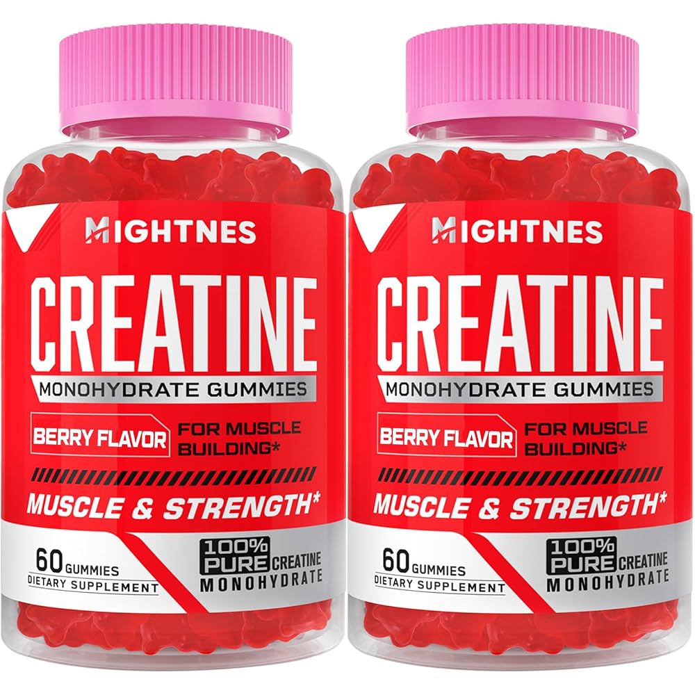 Mightnes Creatine Monohydrate Gummies for Men & Women - Creatine