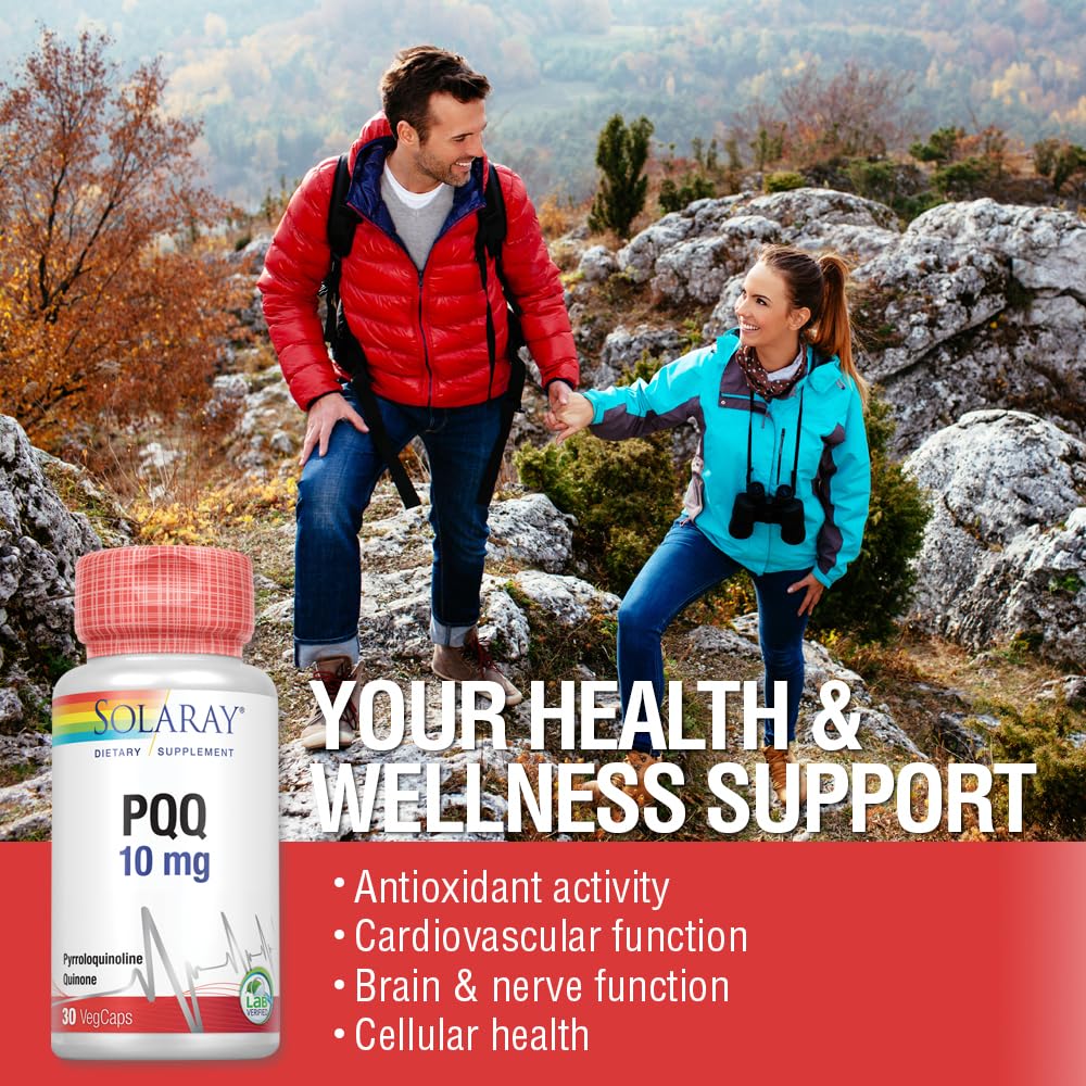 SOLARAY PQQ Supplement Pyrroloquinoline 10 mg - 30 Vegetarian Capsules - image 5