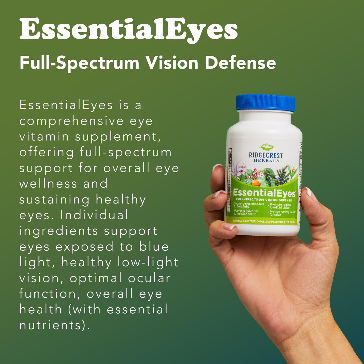 RidgeCrest Herbals EssentialEyes Eye Vitamins Vision Support - 120 Capsules - image 5