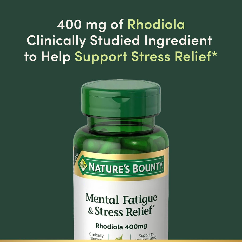 Nature's Bounty Mental Fatigue & Stress Relief 400mg - 30 Capsules - image 3