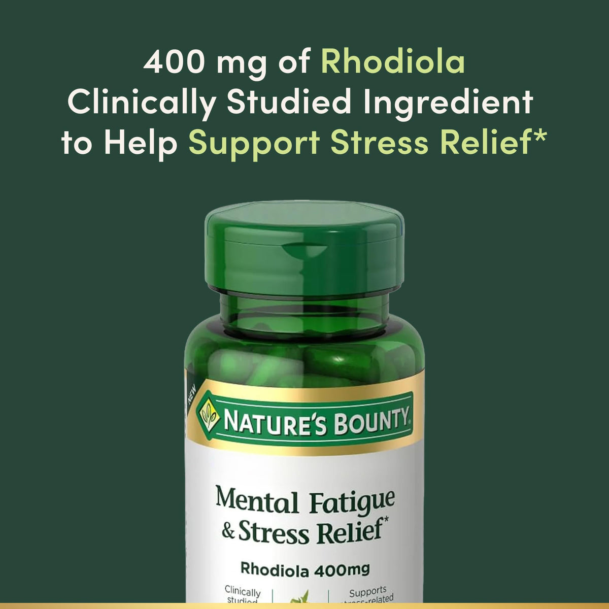 Nature's Bounty Mental Fatigue & Stress Relief 400mg - 30 Capsules - image 3
