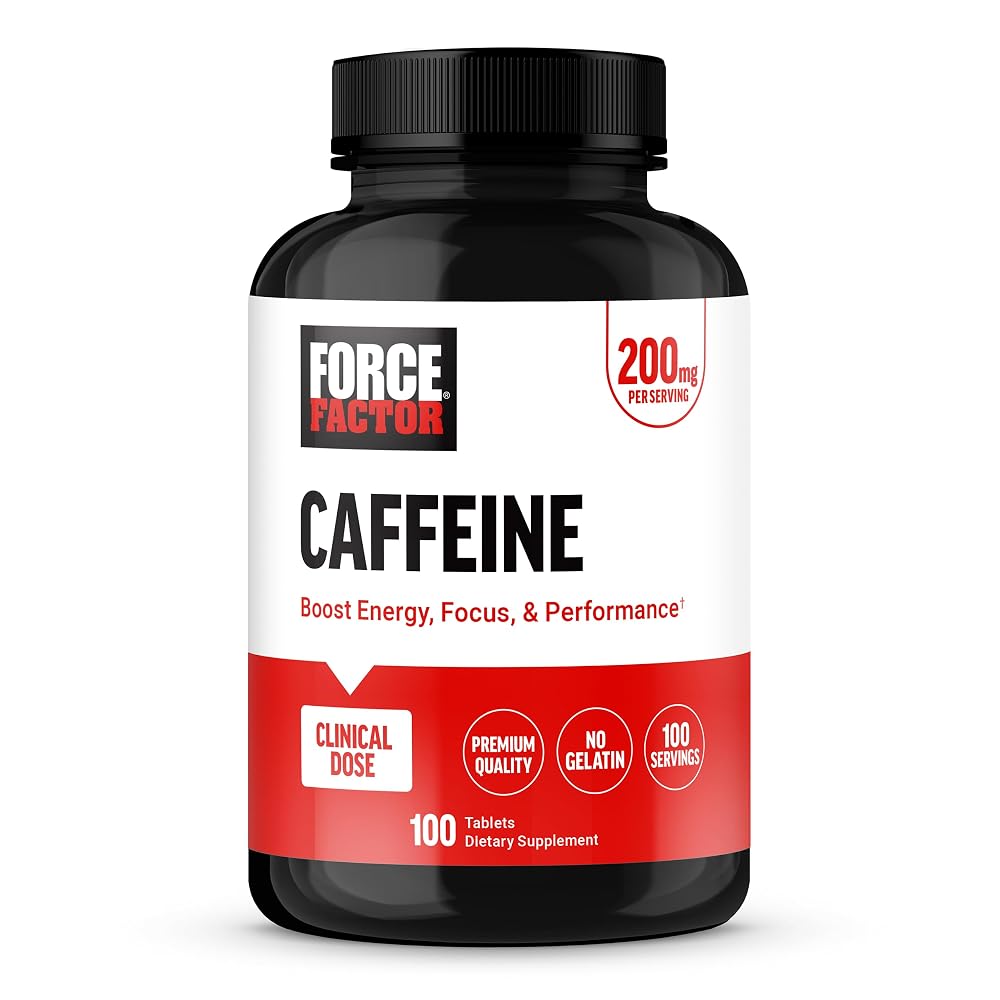 Force Factor Caffeine Pills 200mg