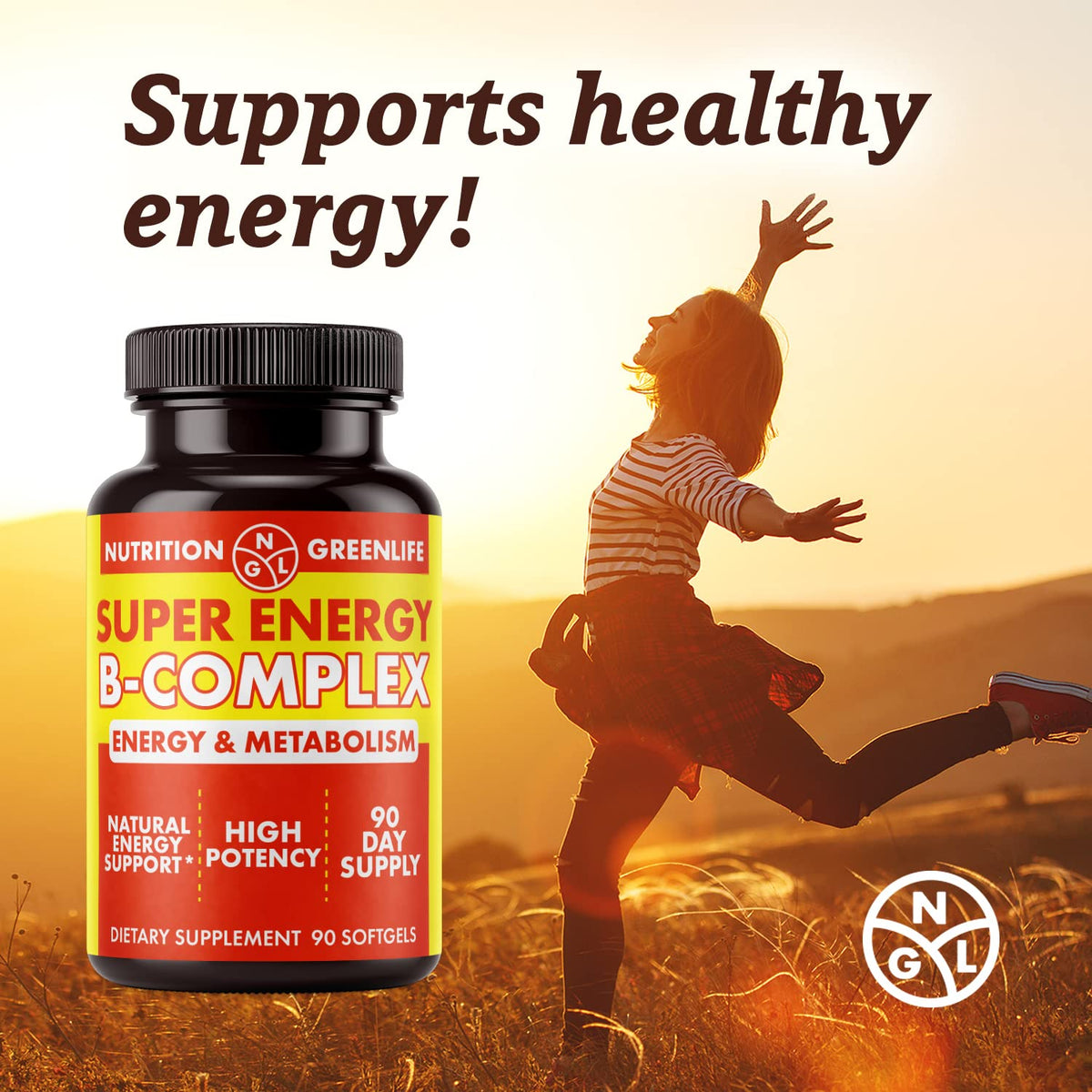 NGL Super Energy Vitamin B Complex - 90 Softgels - image 3