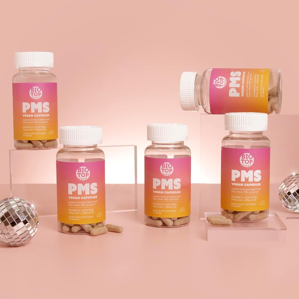 BIOTOPLEVEL PMS Support for Cramps, Bloating & Mood - 30 Capsules - image 9