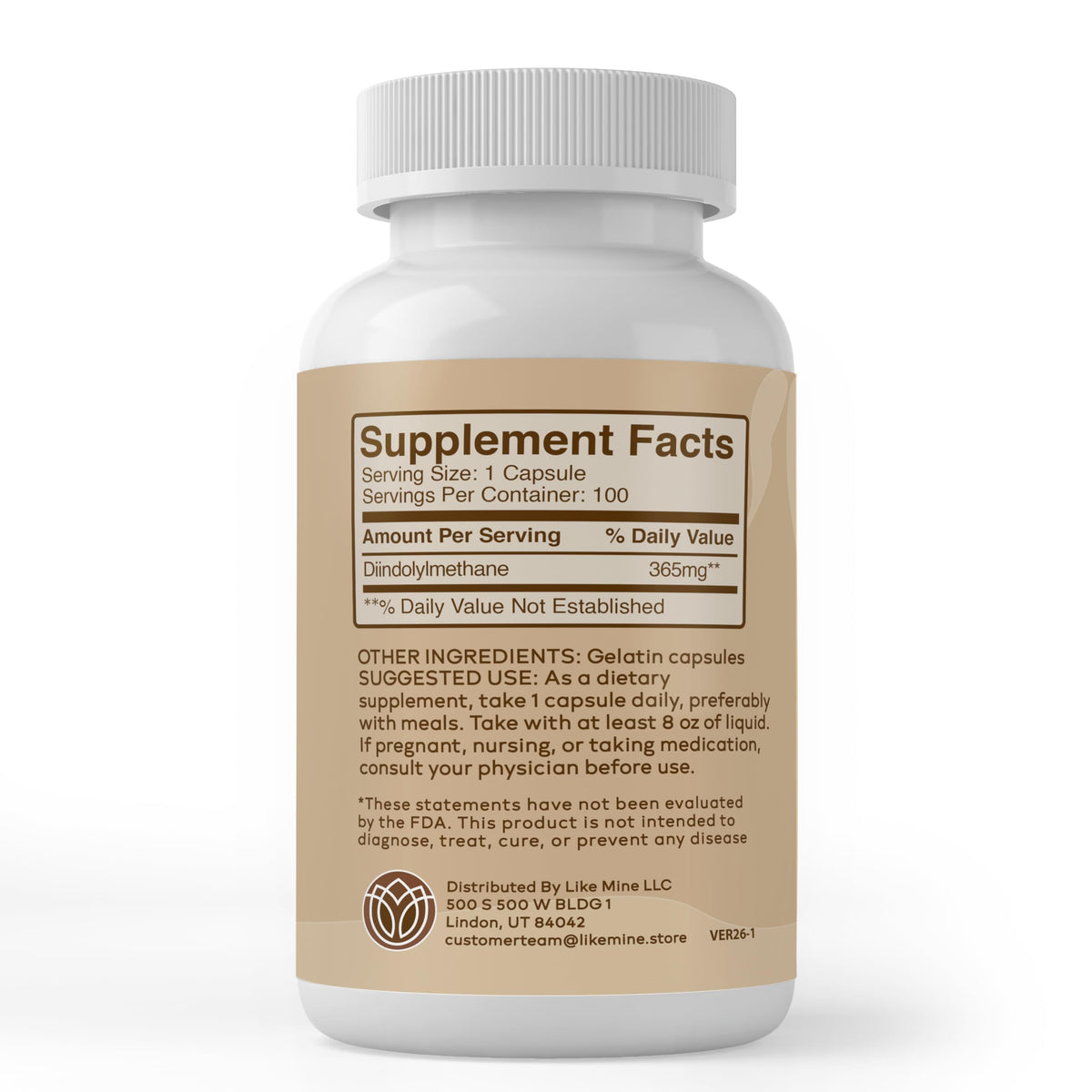 Like Mine DIM Supplement - 100 Capsules - image 2