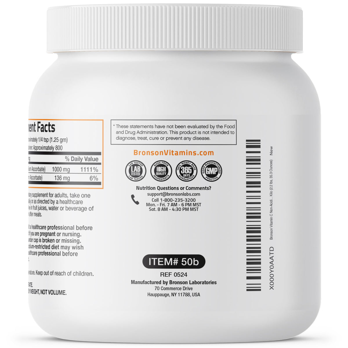 Bronson Powder Vitamin C 1000mg Healthy Immune System, Antioxidant