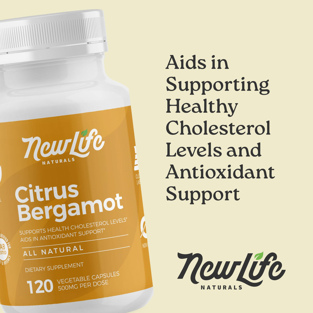 NewLife Naturals Citrus Bergamot Supplement for Metabolic Wellness - 60 Capsules - image 3