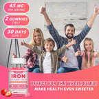 Zetelixia Iron Supplement Gummies for Women Men