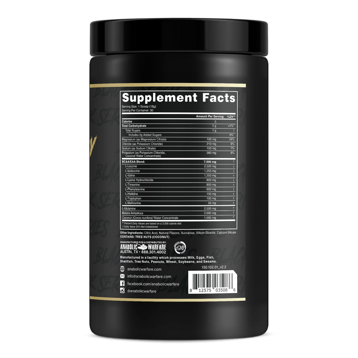 Anabolic Warfare Anabolic Recovery Essential Amino Acids - 30 Servings - image 3