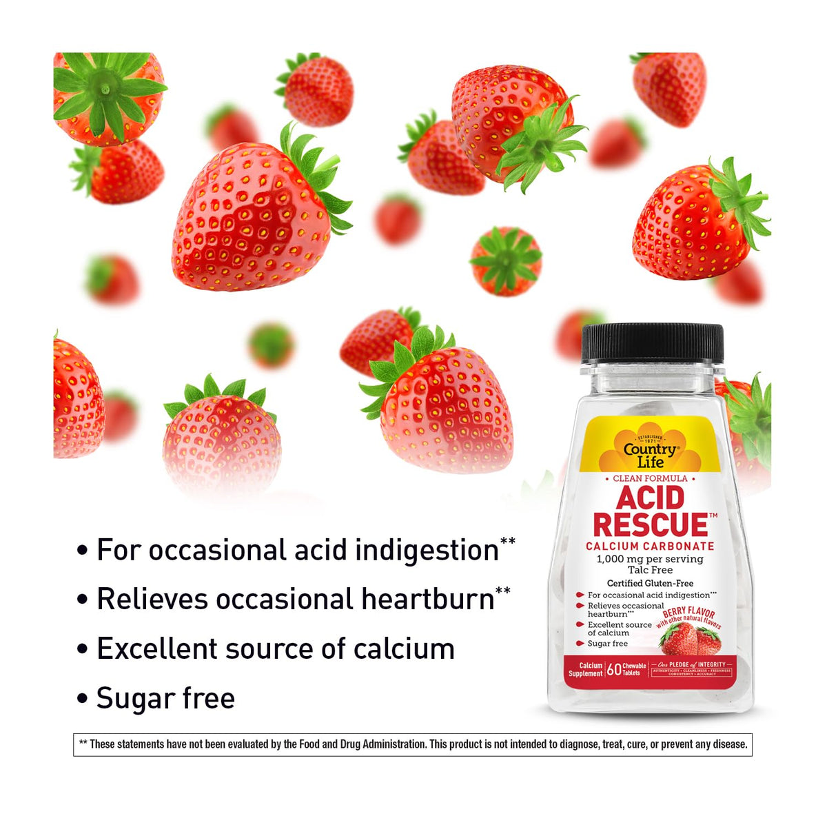 Country Life Acid Rescue Calcium Carbonate