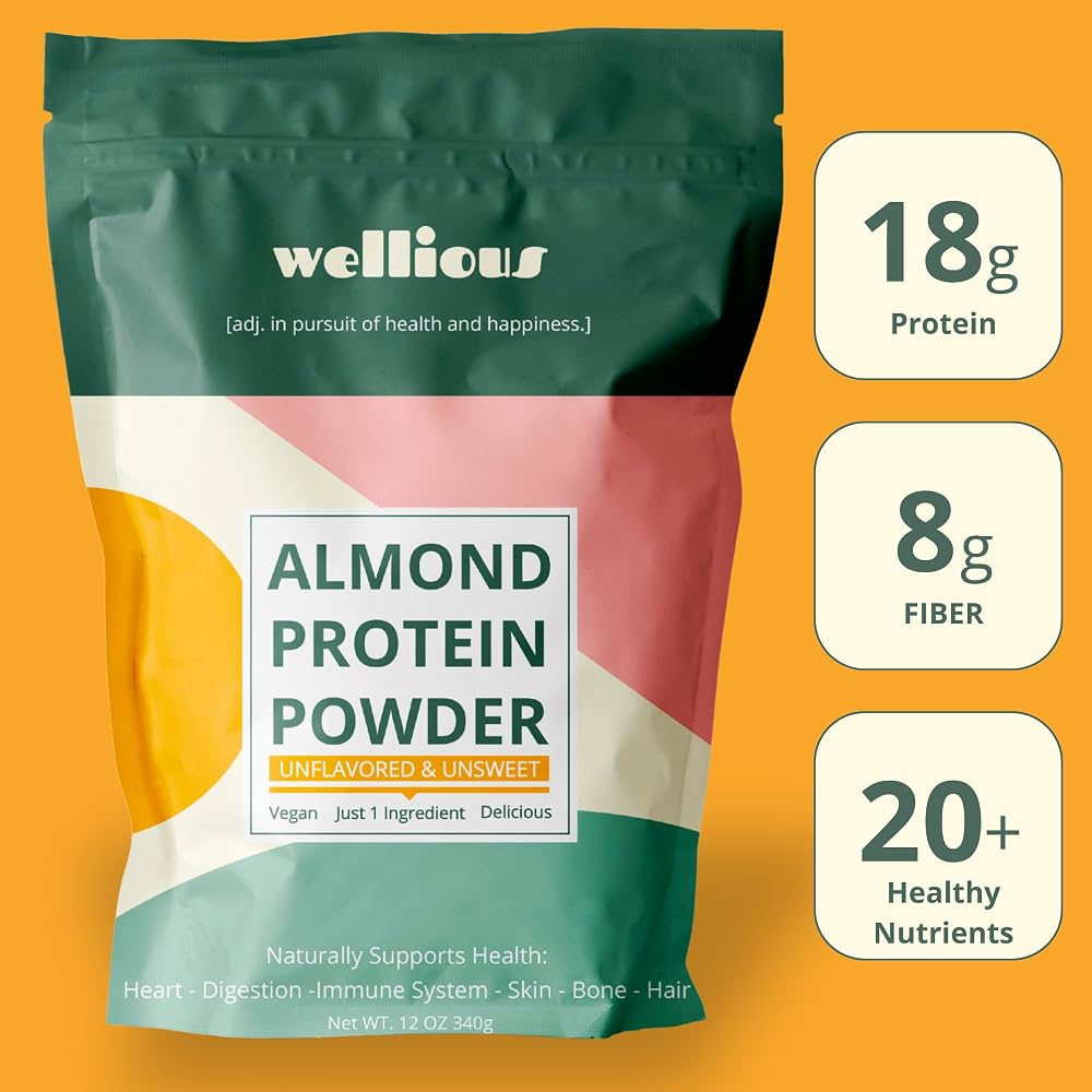 wellious Almond Protein Powder (Vanilla)