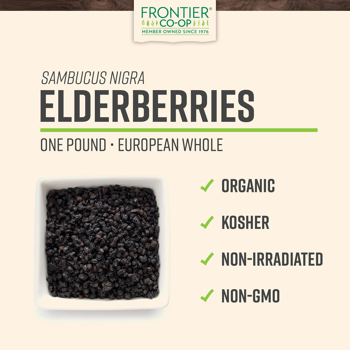 Frontier Co-op Organic Dried Elderberries Whole - 1 lb - image 2