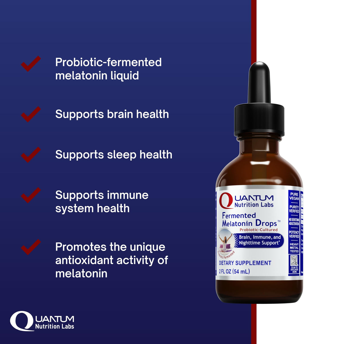 Quantum Nutrition Labs Fermented Melatonin Drops for Sleep - 2 Fl Oz - image 5