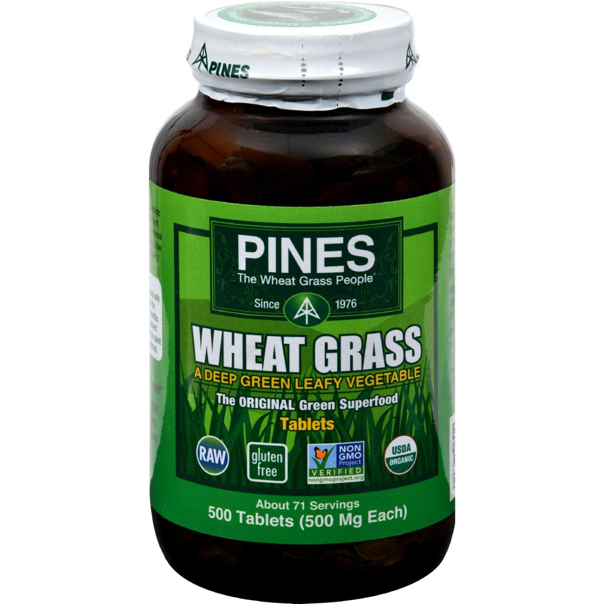 Pines International Wheat Grass 500 mg - 500 Tablets