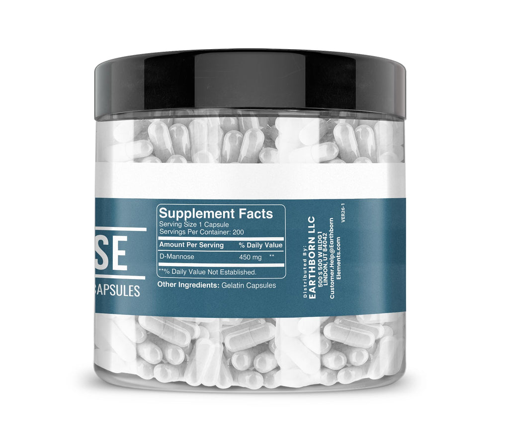 Earthborn Elements D-Mannose - 200 Capsules - image 2